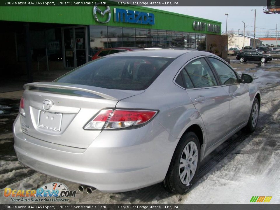 2009 Mazda MAZDA6 i Sport Brilliant Silver Metallic / Black Photo #6