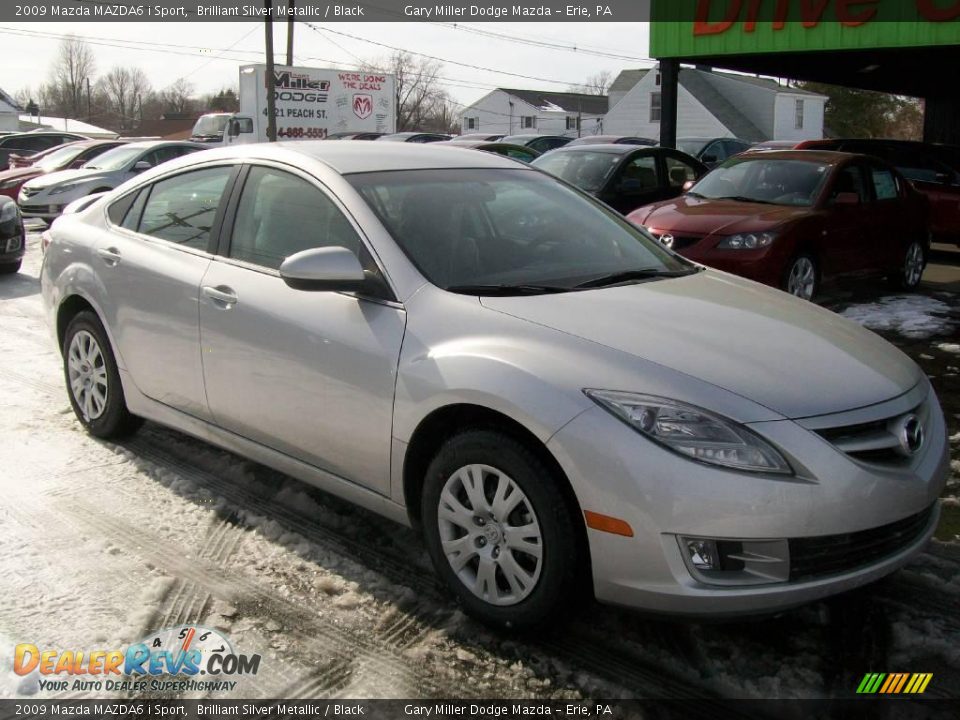 2009 Mazda MAZDA6 i Sport Brilliant Silver Metallic / Black Photo #7
