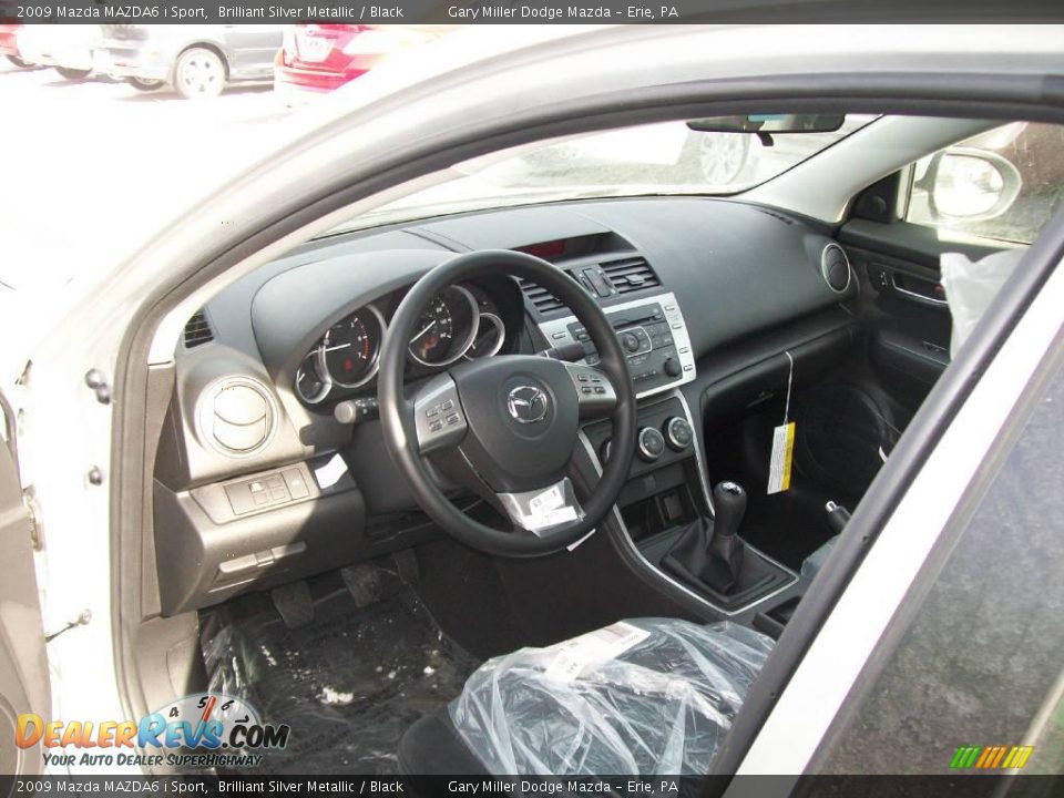 2009 Mazda MAZDA6 i Sport Brilliant Silver Metallic / Black Photo #12