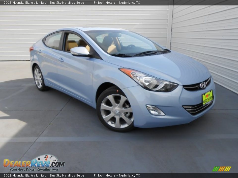 2013 Hyundai Elantra Limited Blue Sky Metallic / Beige Photo #1
