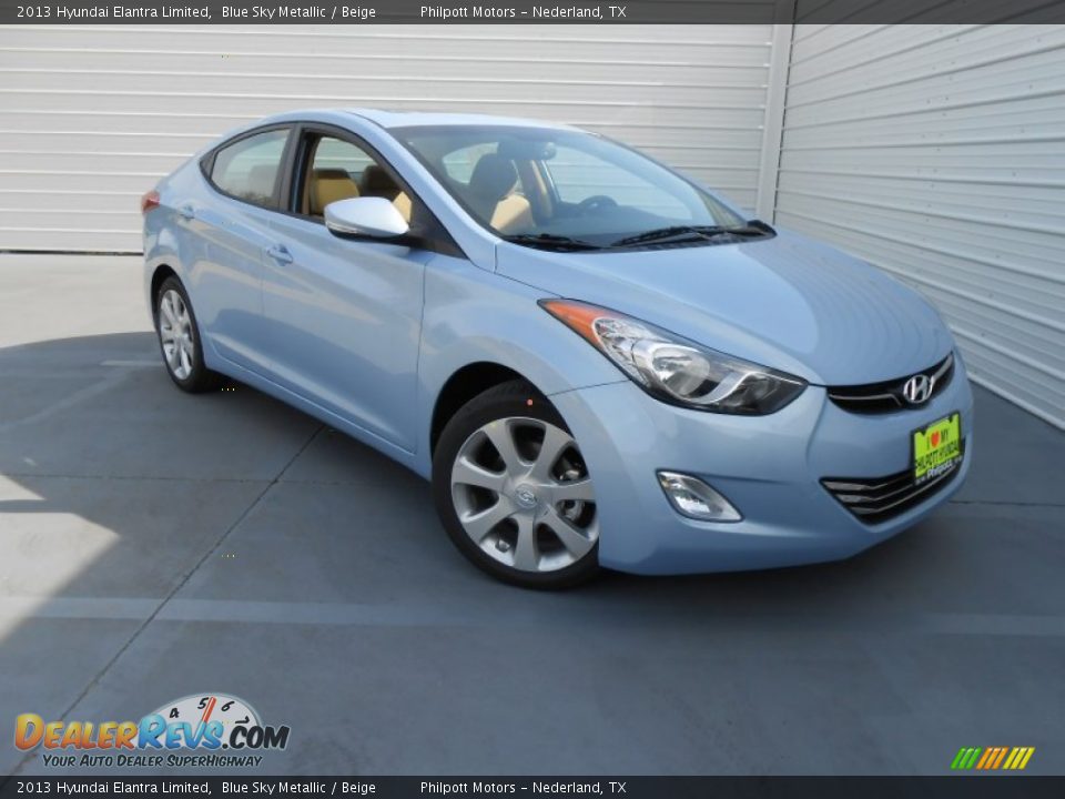 2013 Hyundai Elantra Limited Blue Sky Metallic / Beige Photo #2