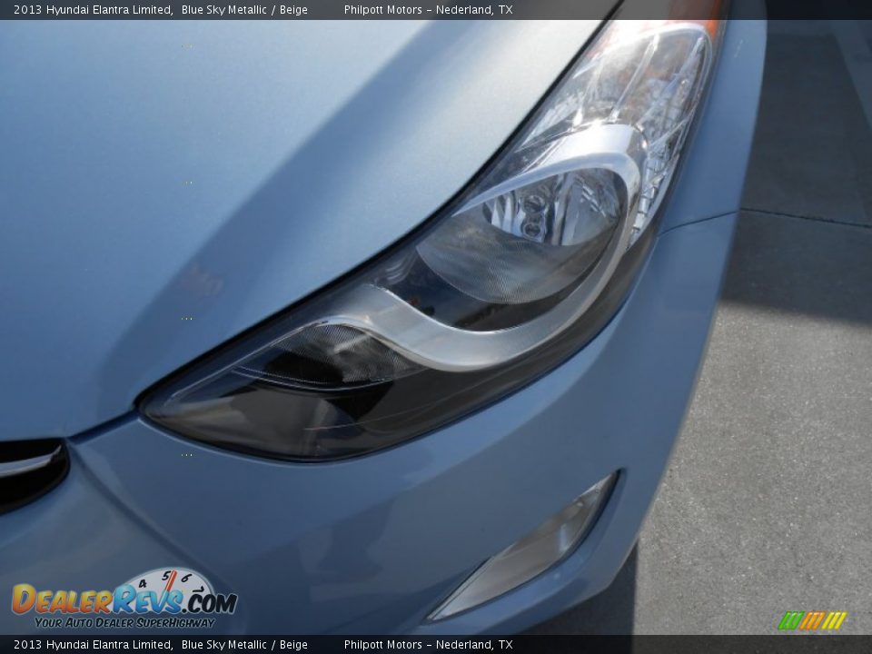 2013 Hyundai Elantra Limited Blue Sky Metallic / Beige Photo #11