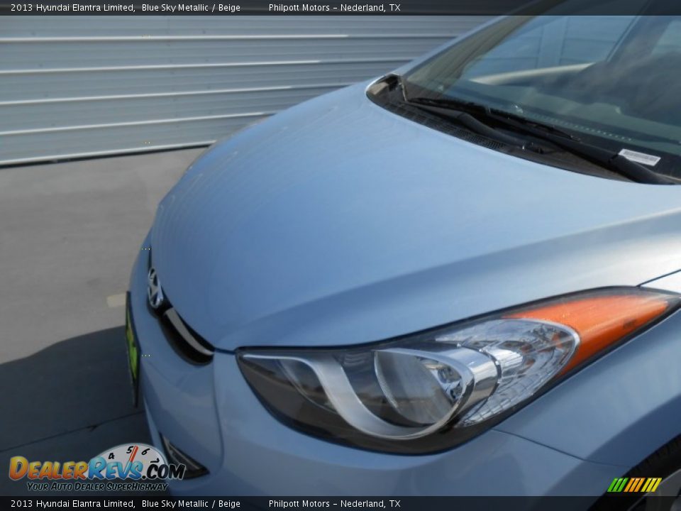 2013 Hyundai Elantra Limited Blue Sky Metallic / Beige Photo #12