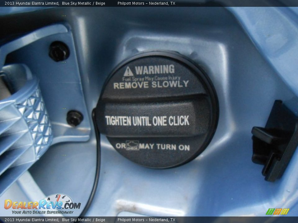 2013 Hyundai Elantra Limited Blue Sky Metallic / Beige Photo #15