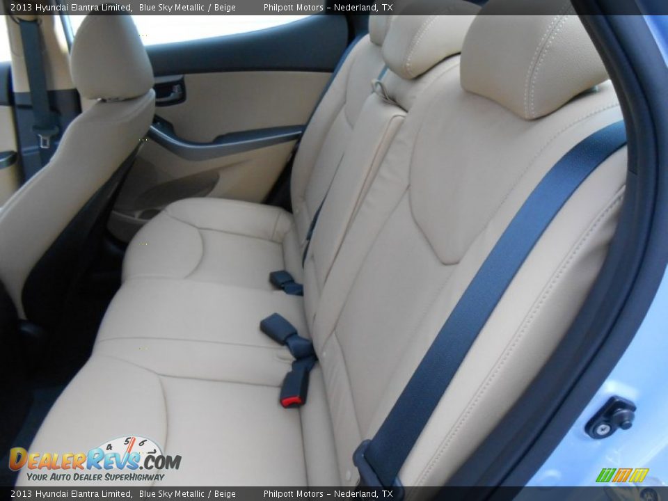 2013 Hyundai Elantra Limited Blue Sky Metallic / Beige Photo #21
