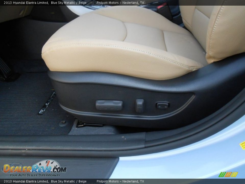 2013 Hyundai Elantra Limited Blue Sky Metallic / Beige Photo #25
