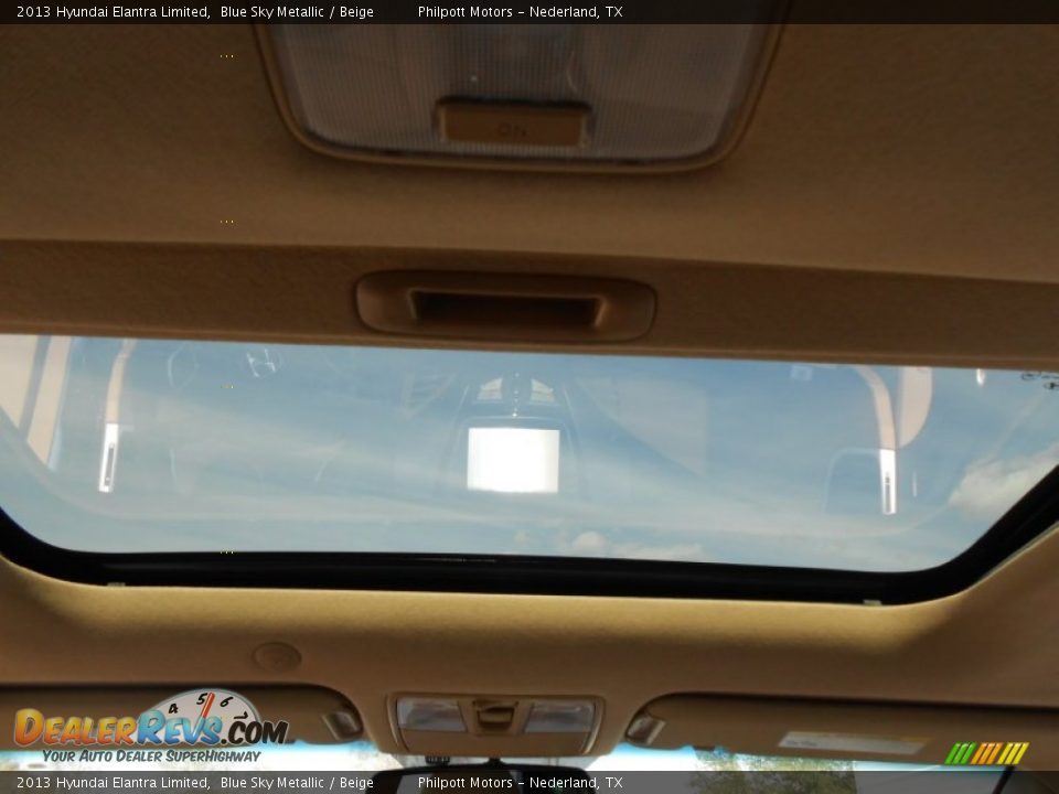 2013 Hyundai Elantra Limited Blue Sky Metallic / Beige Photo #26