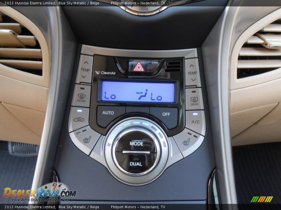 2013 Hyundai Elantra Limited Blue Sky Metallic / Beige Photo #30