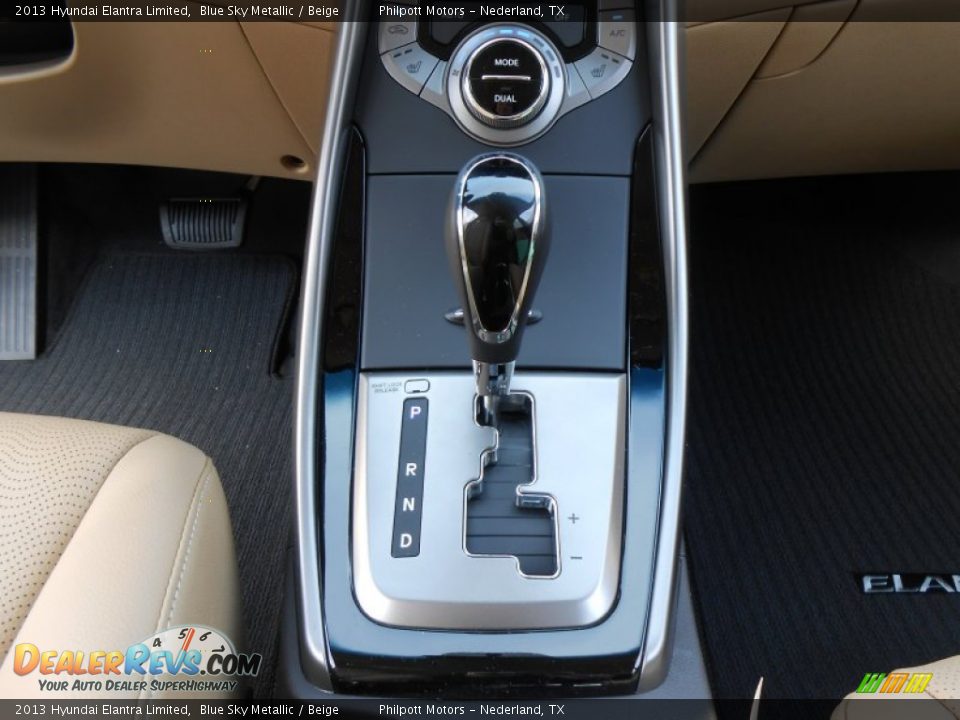 2013 Hyundai Elantra Limited Blue Sky Metallic / Beige Photo #31