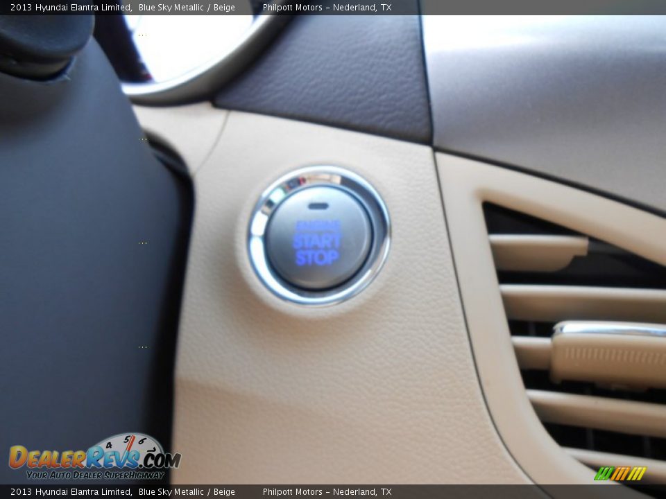 2013 Hyundai Elantra Limited Blue Sky Metallic / Beige Photo #32