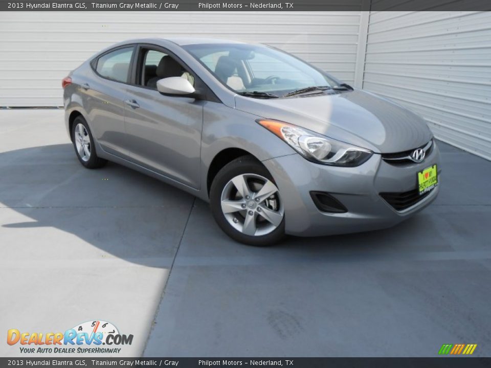 2013 Hyundai Elantra GLS Titanium Gray Metallic / Gray Photo #1