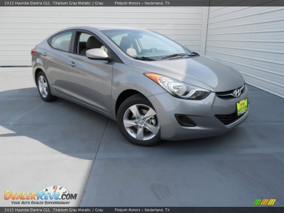 2013 Hyundai Elantra GLS Titanium Gray Metallic / Gray Photo #2