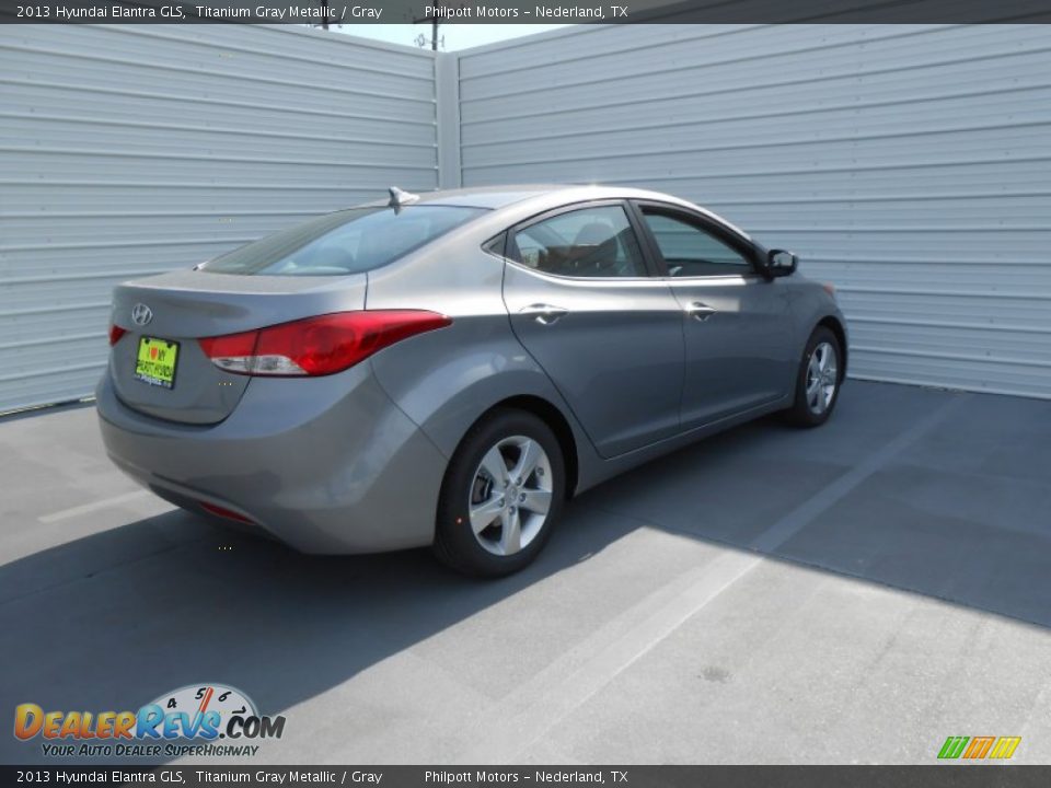 2013 Hyundai Elantra GLS Titanium Gray Metallic / Gray Photo #4