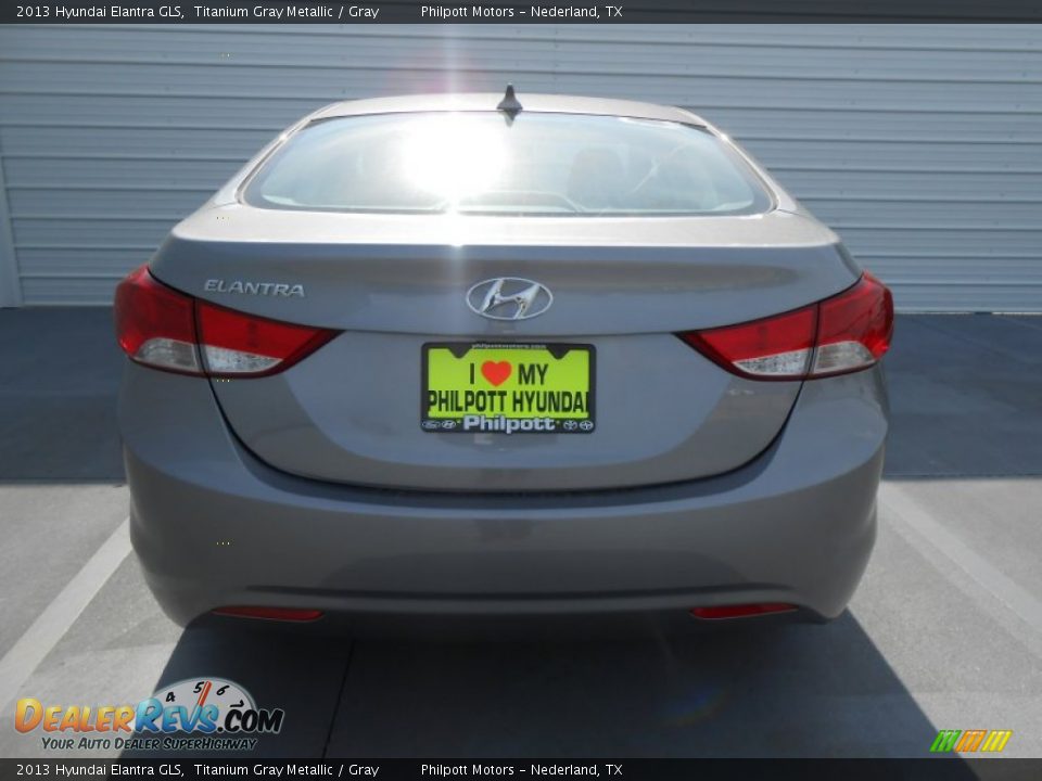2013 Hyundai Elantra GLS Titanium Gray Metallic / Gray Photo #5