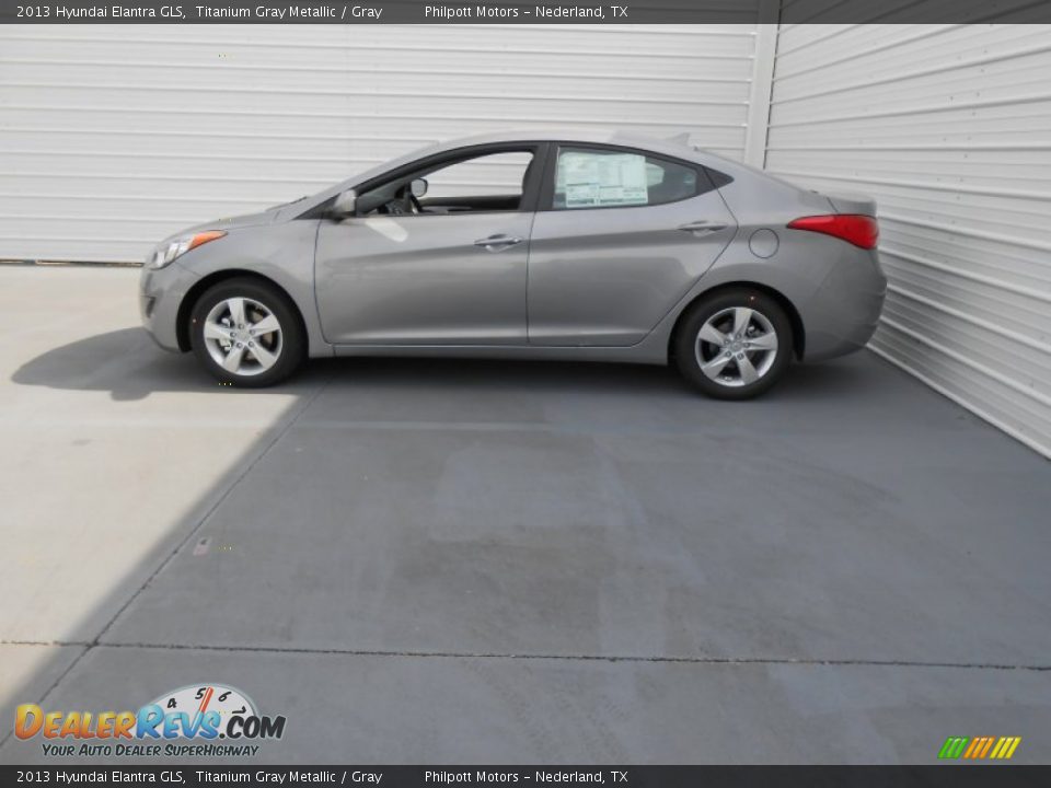 2013 Hyundai Elantra GLS Titanium Gray Metallic / Gray Photo #7