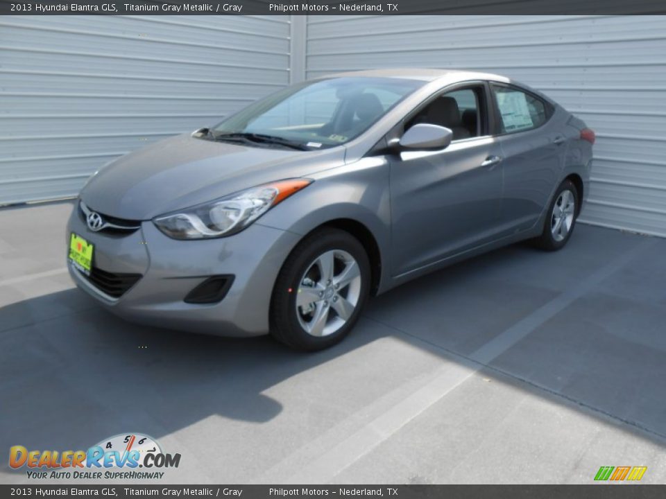 2013 Hyundai Elantra GLS Titanium Gray Metallic / Gray Photo #8