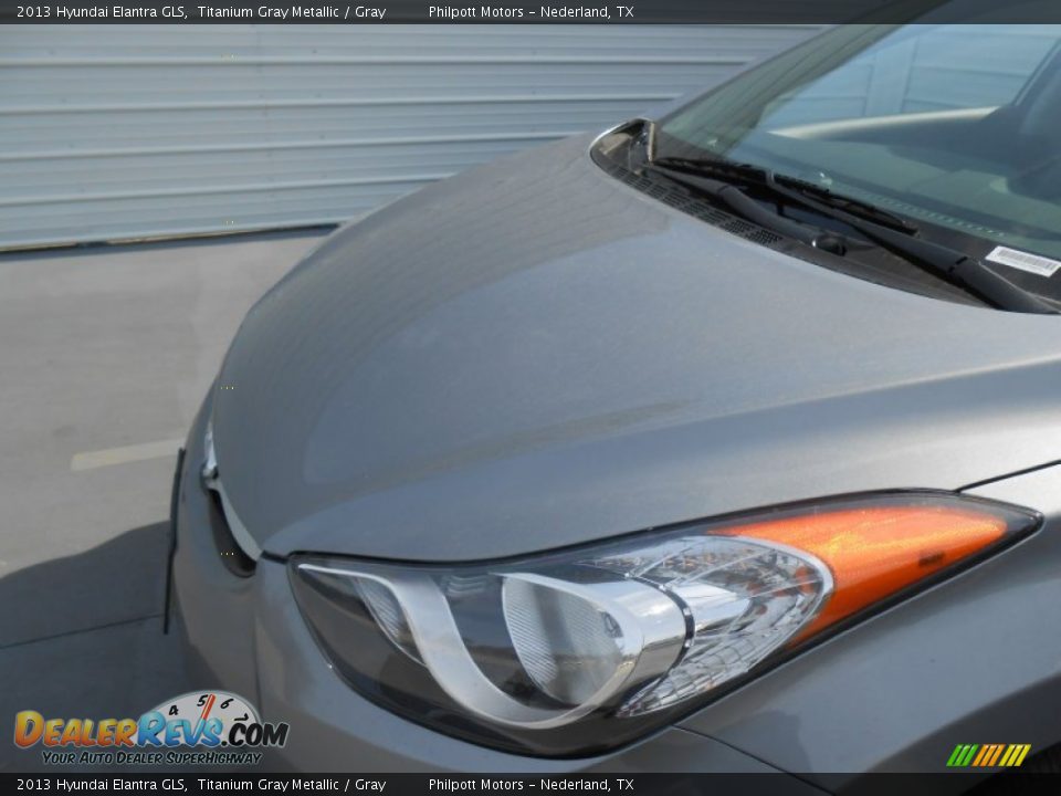 2013 Hyundai Elantra GLS Titanium Gray Metallic / Gray Photo #11