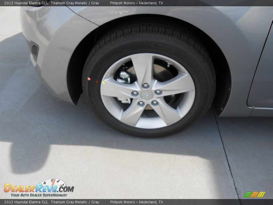 2013 Hyundai Elantra GLS Titanium Gray Metallic / Gray Photo #12