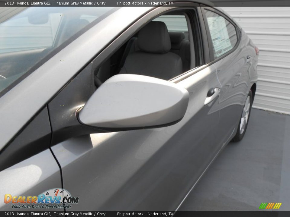 2013 Hyundai Elantra GLS Titanium Gray Metallic / Gray Photo #13