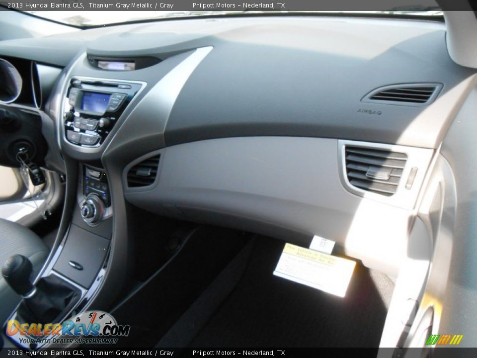 2013 Hyundai Elantra GLS Titanium Gray Metallic / Gray Photo #17