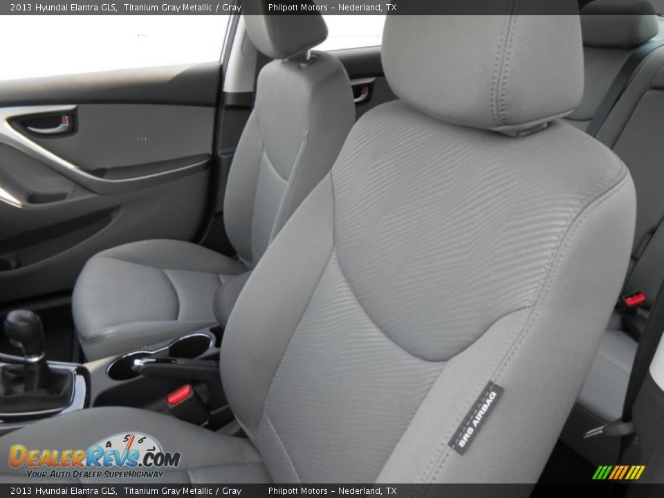 2013 Hyundai Elantra GLS Titanium Gray Metallic / Gray Photo #22