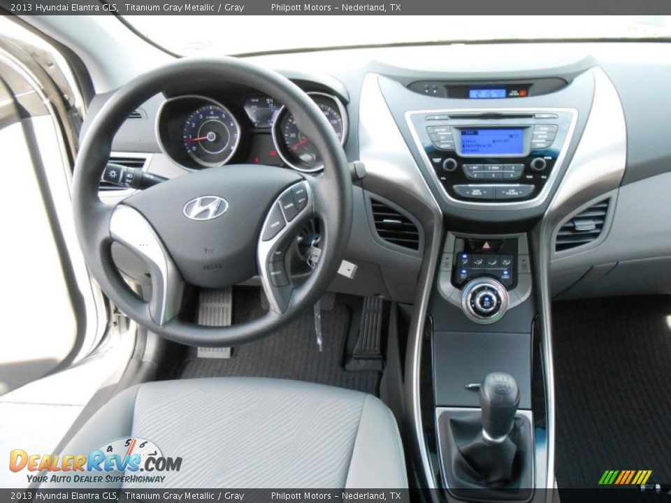 2013 Hyundai Elantra GLS Titanium Gray Metallic / Gray Photo #24