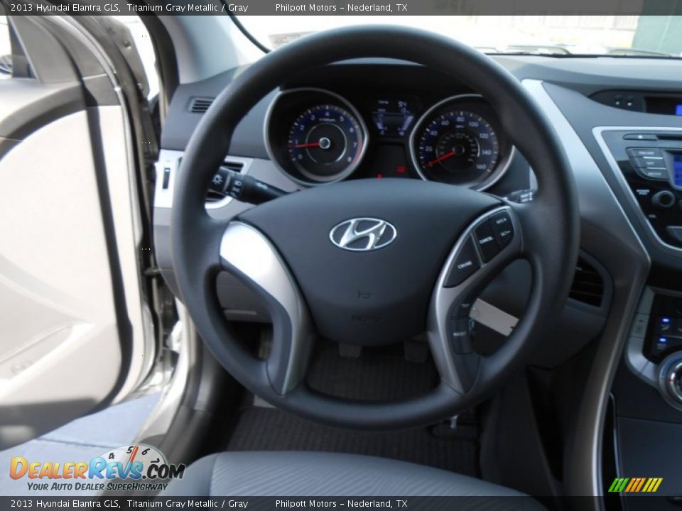 2013 Hyundai Elantra GLS Titanium Gray Metallic / Gray Photo #30