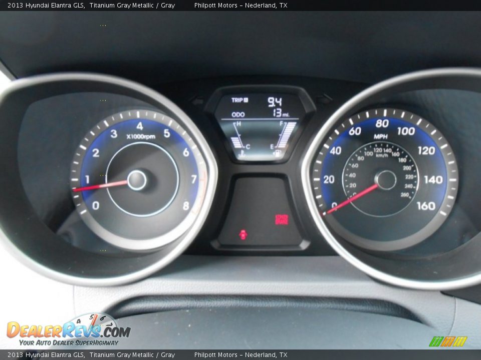 2013 Hyundai Elantra GLS Titanium Gray Metallic / Gray Photo #31