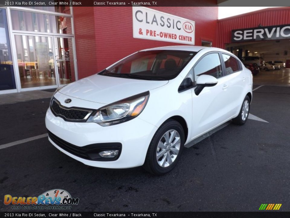 2013 Kia Rio EX Sedan Clear White / Black Photo #2