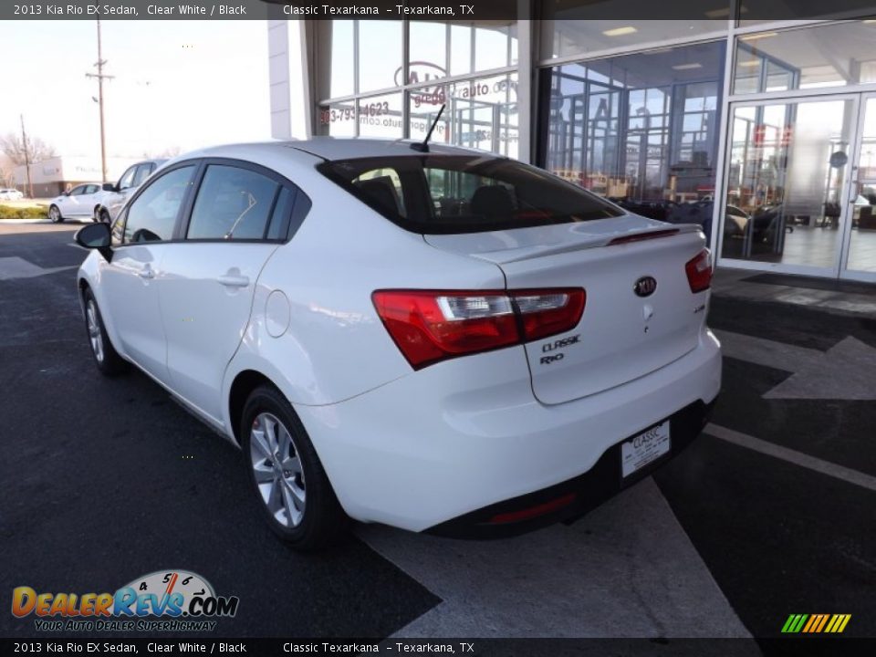 2013 Kia Rio EX Sedan Clear White / Black Photo #4