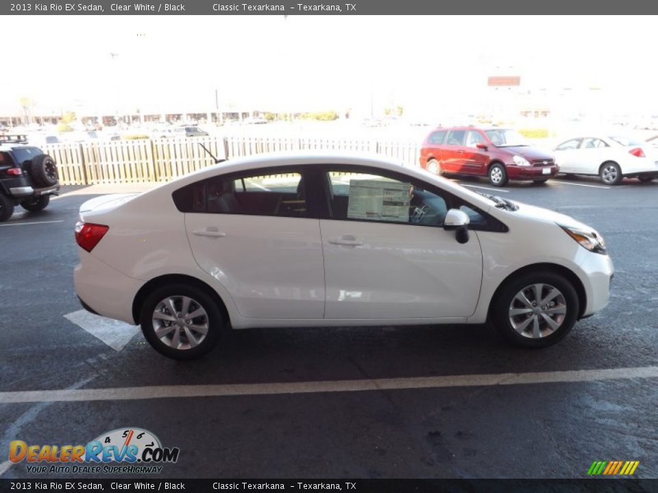 2013 Kia Rio EX Sedan Clear White / Black Photo #5