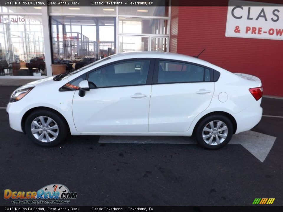 2013 Kia Rio EX Sedan Clear White / Black Photo #6