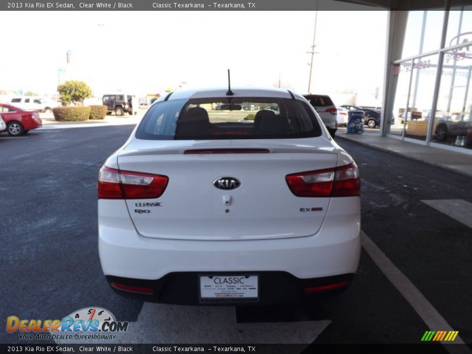 2013 Kia Rio EX Sedan Clear White / Black Photo #7