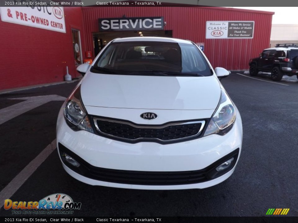 2013 Kia Rio EX Sedan Clear White / Black Photo #8