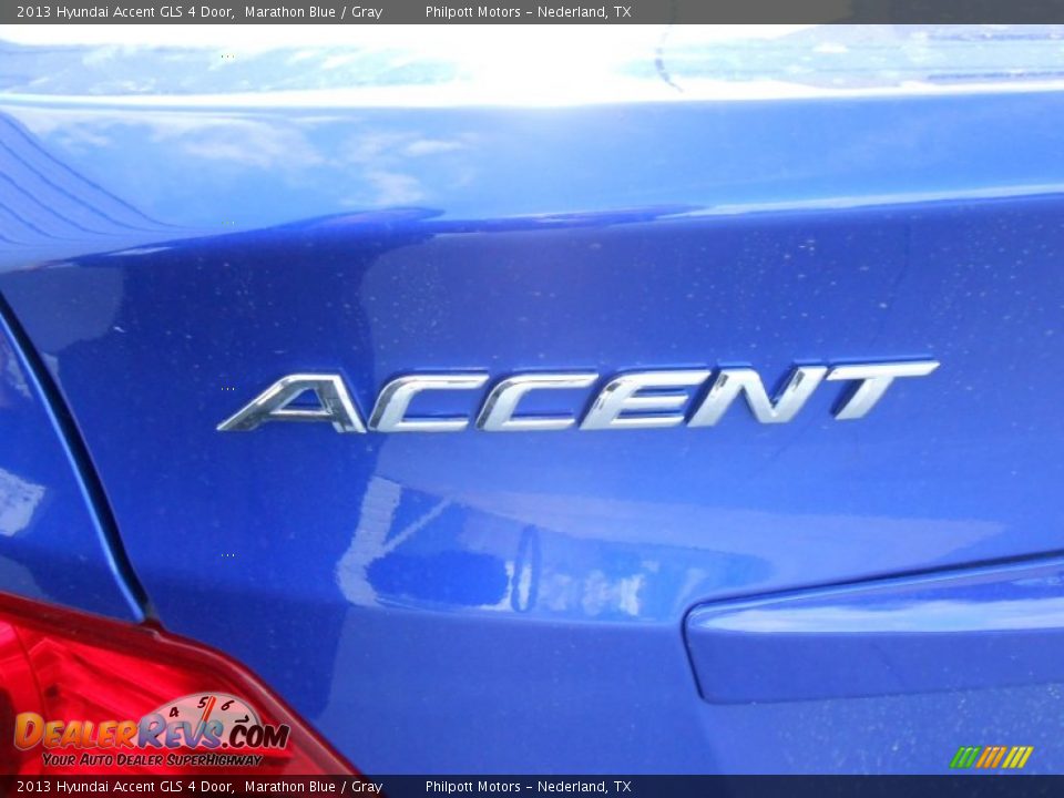 2013 Hyundai Accent GLS 4 Door Marathon Blue / Gray Photo #6