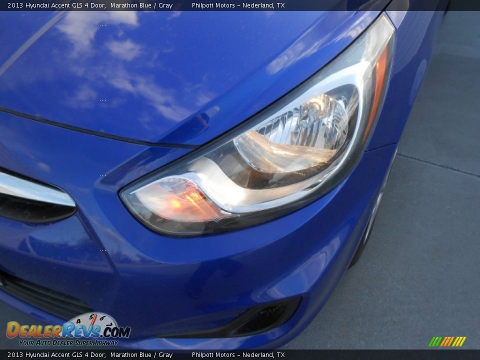 2013 Hyundai Accent GLS 4 Door Marathon Blue / Gray Photo #10