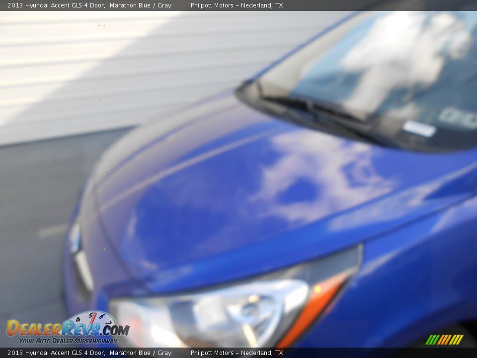 2013 Hyundai Accent GLS 4 Door Marathon Blue / Gray Photo #11