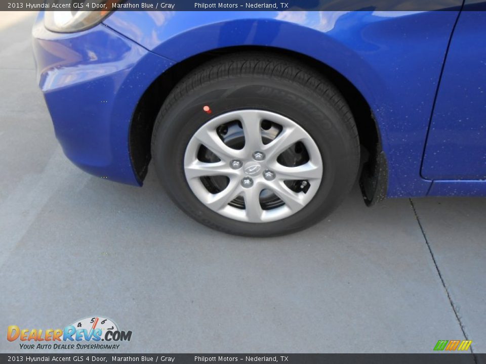 2013 Hyundai Accent GLS 4 Door Marathon Blue / Gray Photo #12