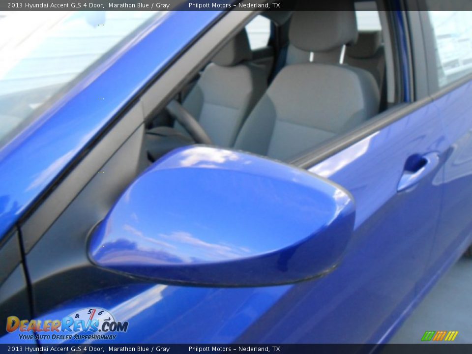 2013 Hyundai Accent GLS 4 Door Marathon Blue / Gray Photo #13