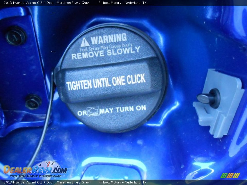 2013 Hyundai Accent GLS 4 Door Marathon Blue / Gray Photo #14