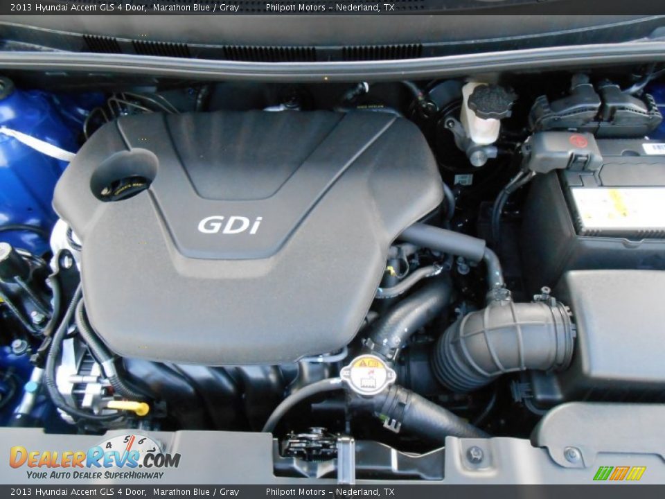 2013 Hyundai Accent GLS 4 Door Marathon Blue / Gray Photo #16