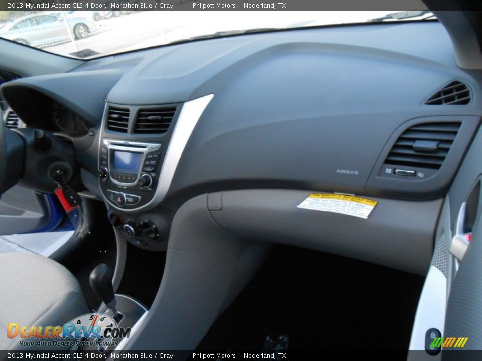 2013 Hyundai Accent GLS 4 Door Marathon Blue / Gray Photo #17