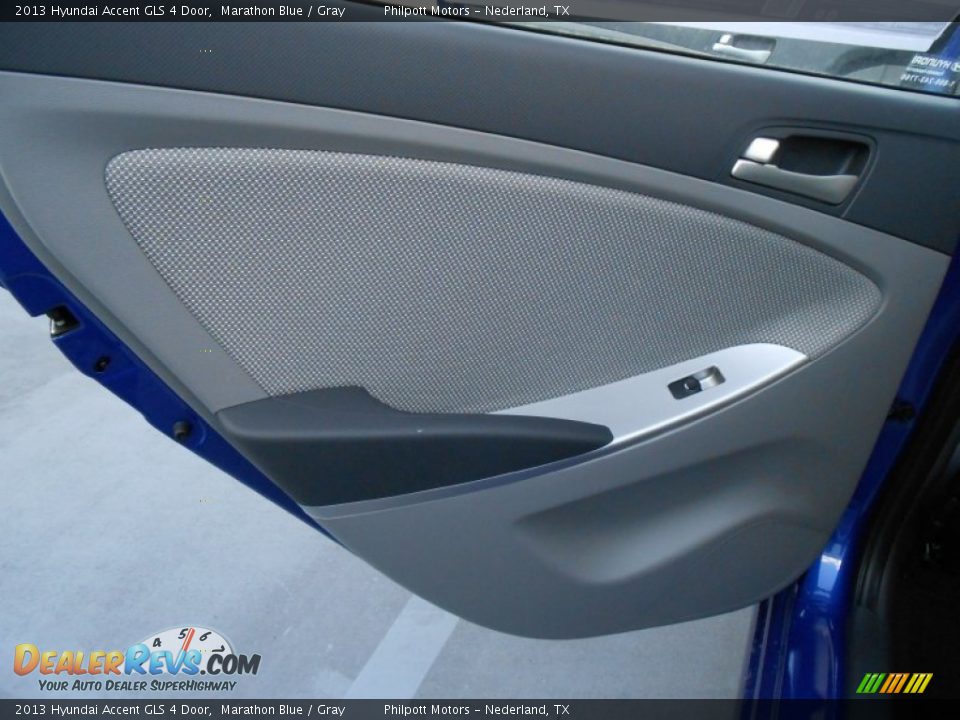 2013 Hyundai Accent GLS 4 Door Marathon Blue / Gray Photo #18