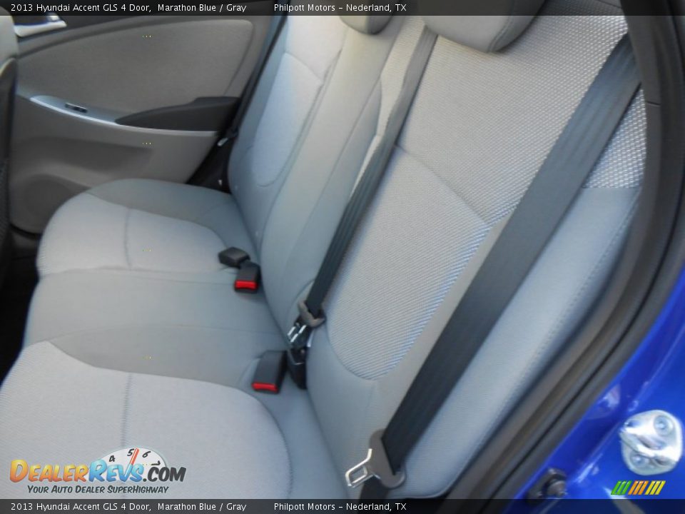 2013 Hyundai Accent GLS 4 Door Marathon Blue / Gray Photo #19