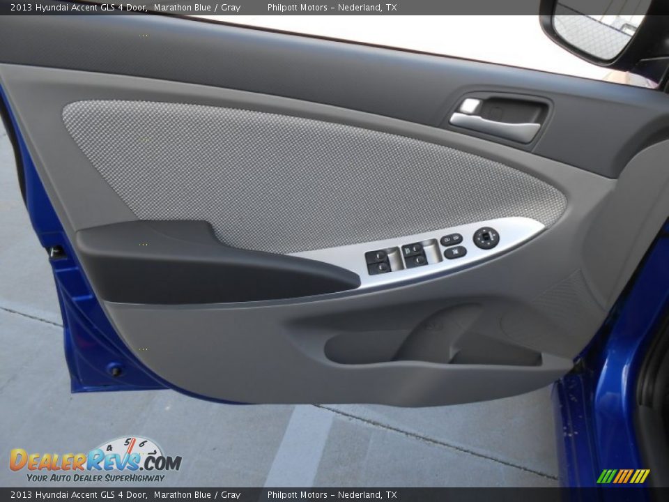 2013 Hyundai Accent GLS 4 Door Marathon Blue / Gray Photo #20