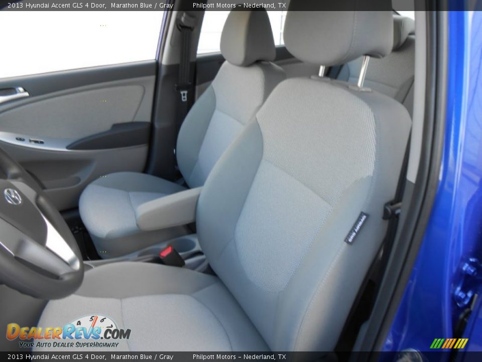 2013 Hyundai Accent GLS 4 Door Marathon Blue / Gray Photo #22