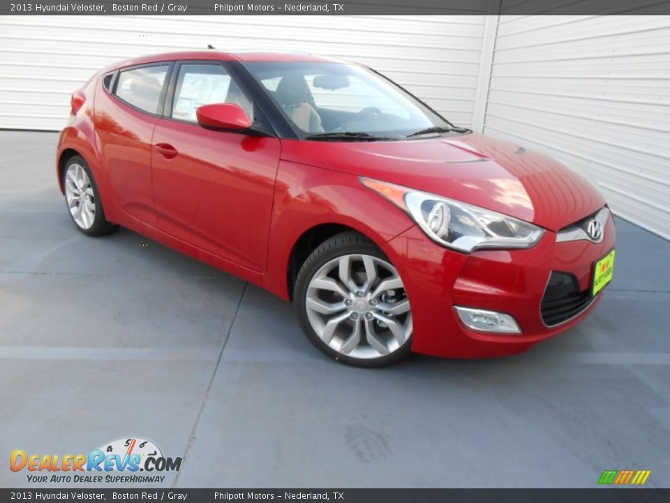 2013 Hyundai Veloster Boston Red / Gray Photo #1