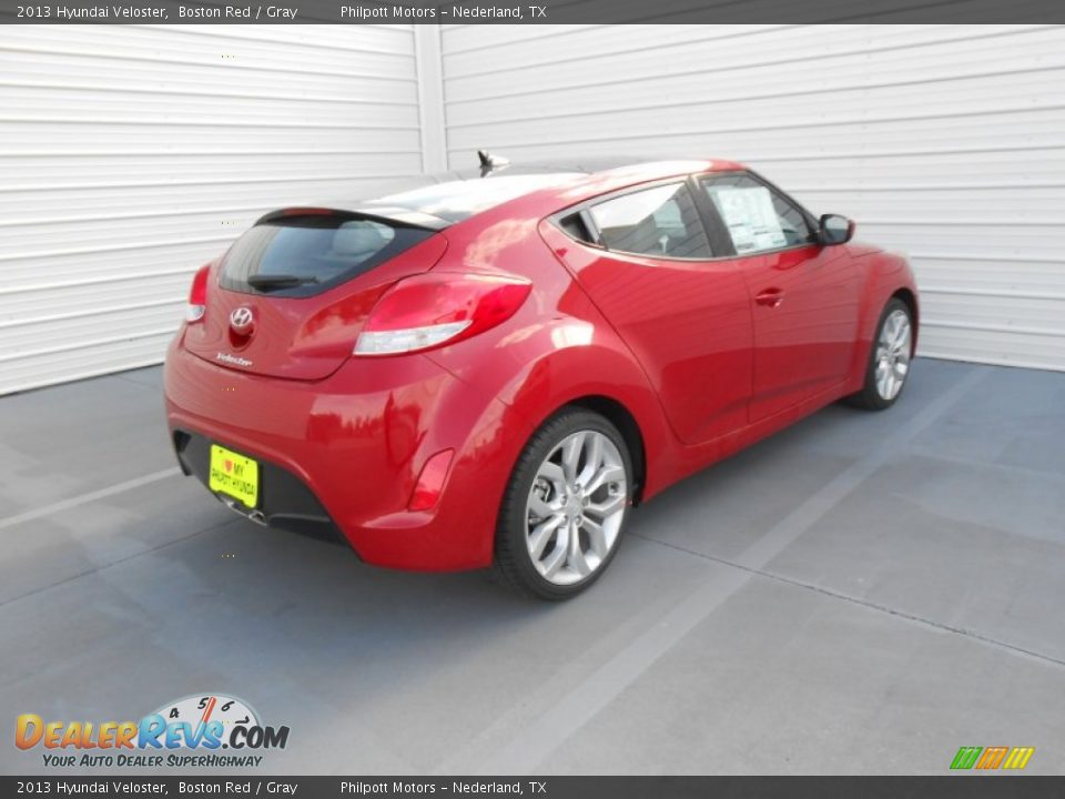 2013 Hyundai Veloster Boston Red / Gray Photo #4
