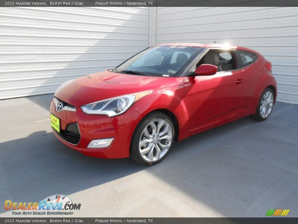 2013 Hyundai Veloster Boston Red / Gray Photo #8