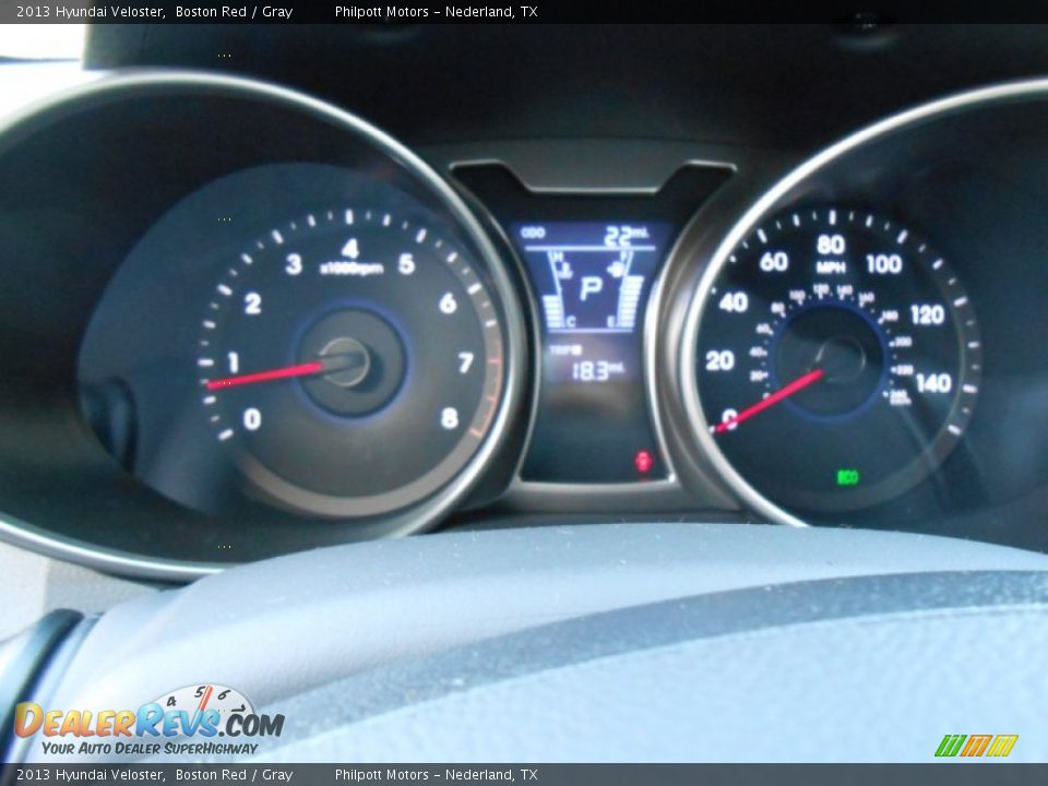 2013 Hyundai Veloster Boston Red / Gray Photo #31